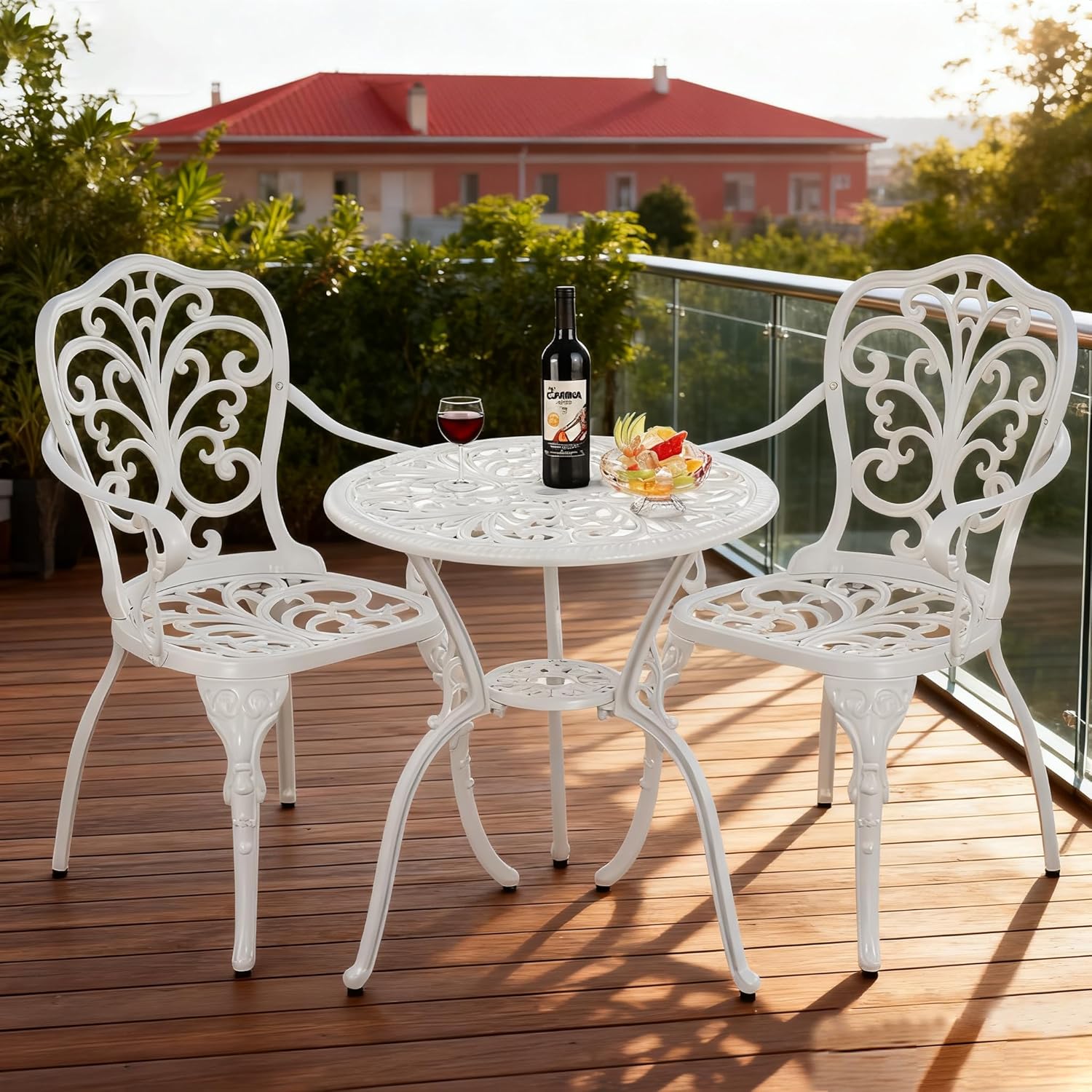 3 Piece Outdoor Bistro Table Set