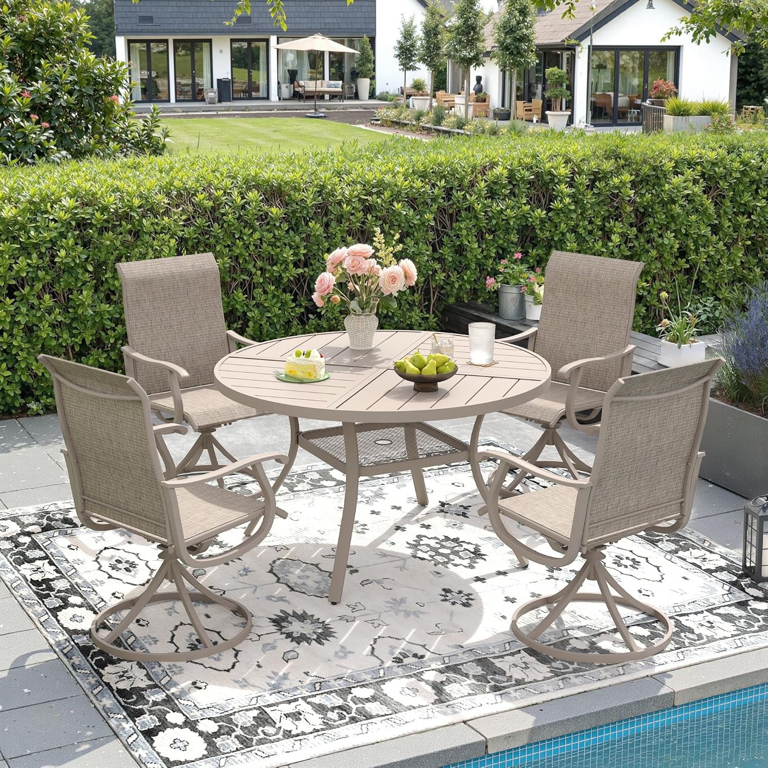  5 Pieces Outdoor Patio Dining Set