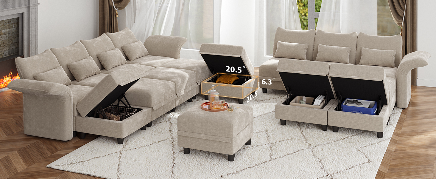 sectional sofa with storage