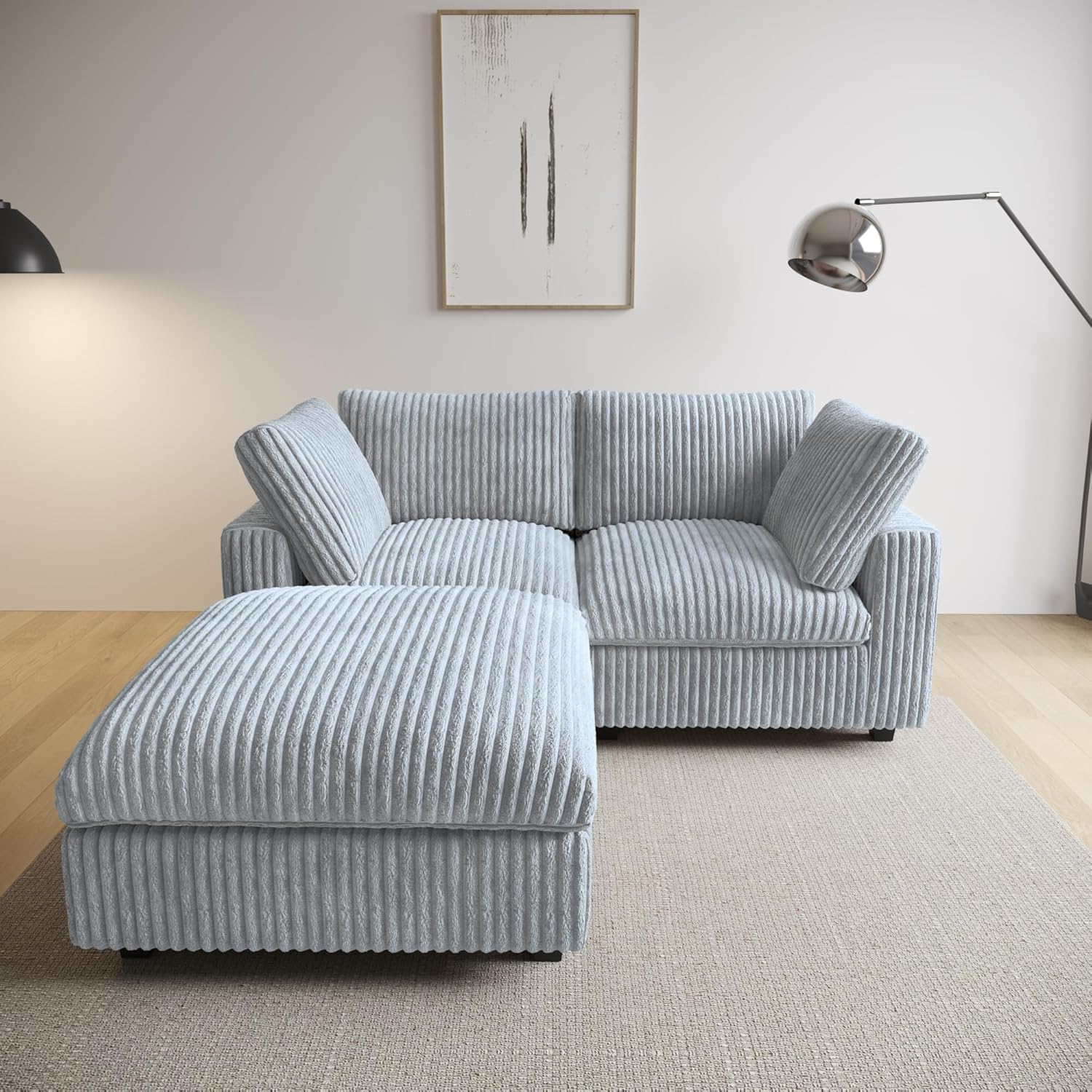  Cloud Couch Modular Sectional Sofa,157" Oversized 8 Seater Convertible Sofa,U Shaped Couch with Ottoman,Plush Sofas with 2 Chaise for Living Room,Covers Washable&Replaceable (Brown)