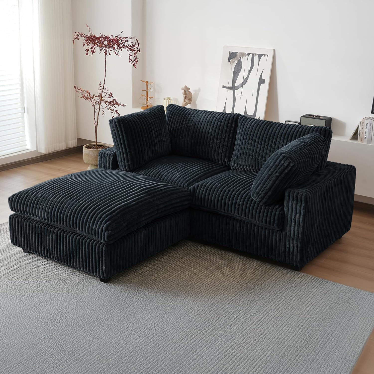  Cloud Couch Modular Sectional Sofa,157" Oversized 8 Seater Convertible Sofa,U Shaped Couch with Ottoman,Plush Sofas with 2 Chaise for Living Room,Covers Washable&Replaceable (Brown)