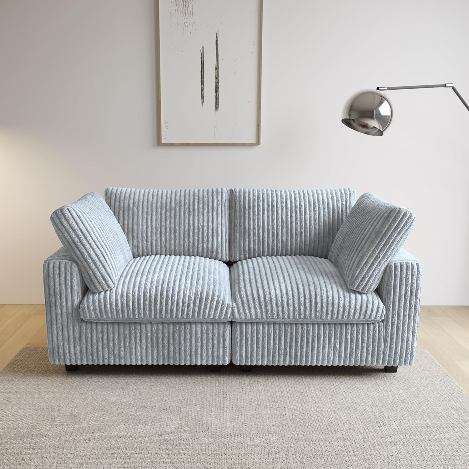  Cloud Couch Modular Sectional Sofa,157" Oversized 8 Seater Convertible Sofa,U Shaped Couch with Ottoman,Plush Sofas with 2 Chaise for Living Room,Covers Washable&Replaceable (Brown)