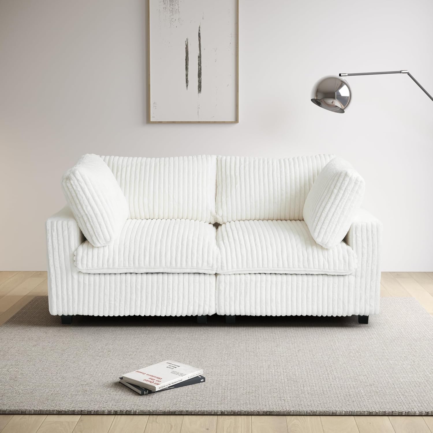  Cloud Couch Modular Sectional Sofa,157" Oversized 8 Seater Convertible Sofa,U Shaped Couch with Ottoman,Plush Sofas with 2 Chaise for Living Room,Covers Washable&Replaceable (Brown)