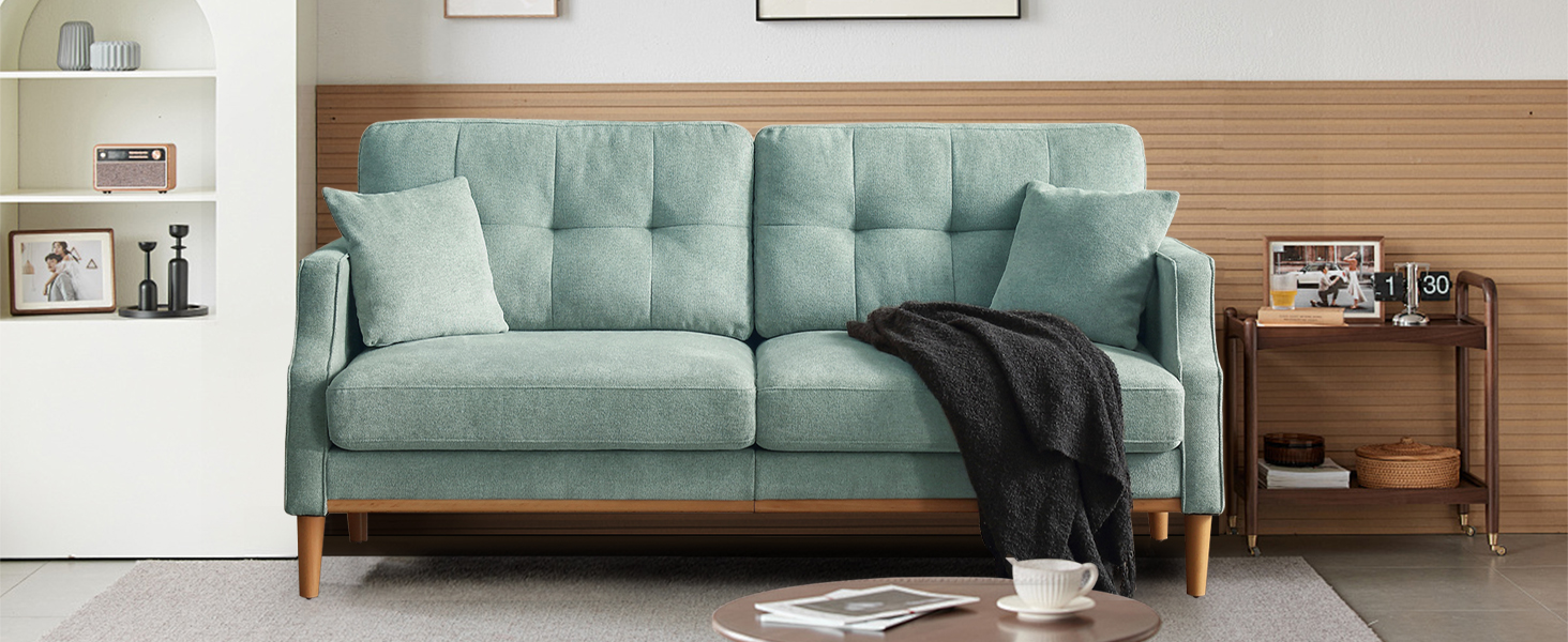 mint green loveseat sofa