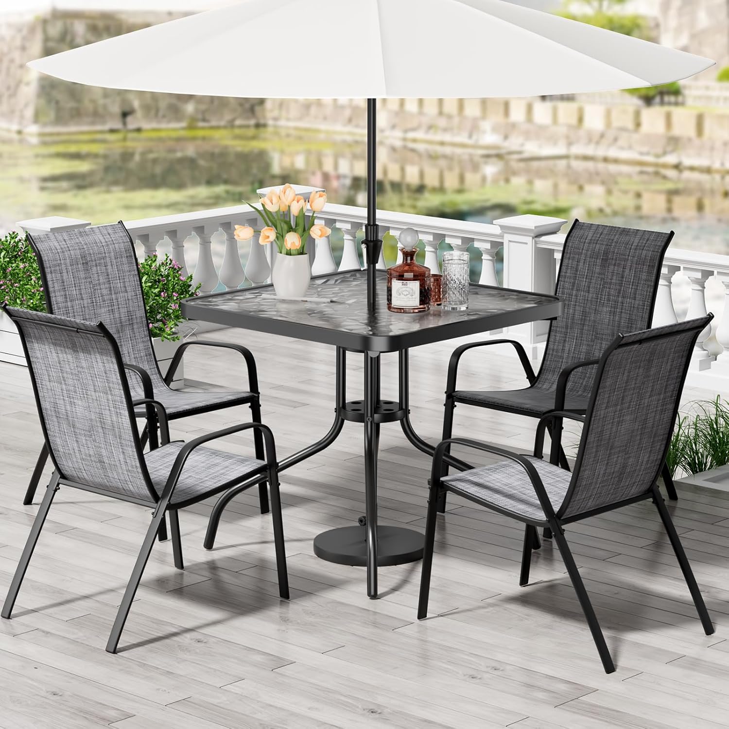 Patio Dining Set 5 Pieces