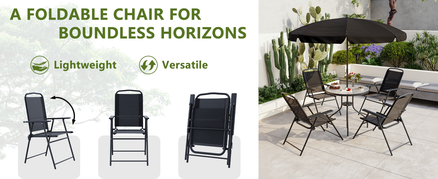 patio table and chairs with umbrella for 4 lightweight versatile chairs durable steel