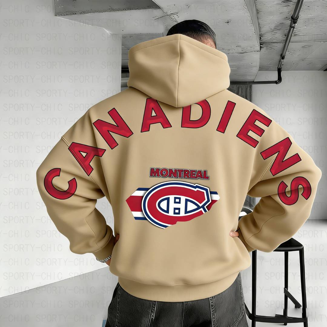 Unisex "Montreal canadiens" Graphic Streetwear Vintage Plush Hoodie