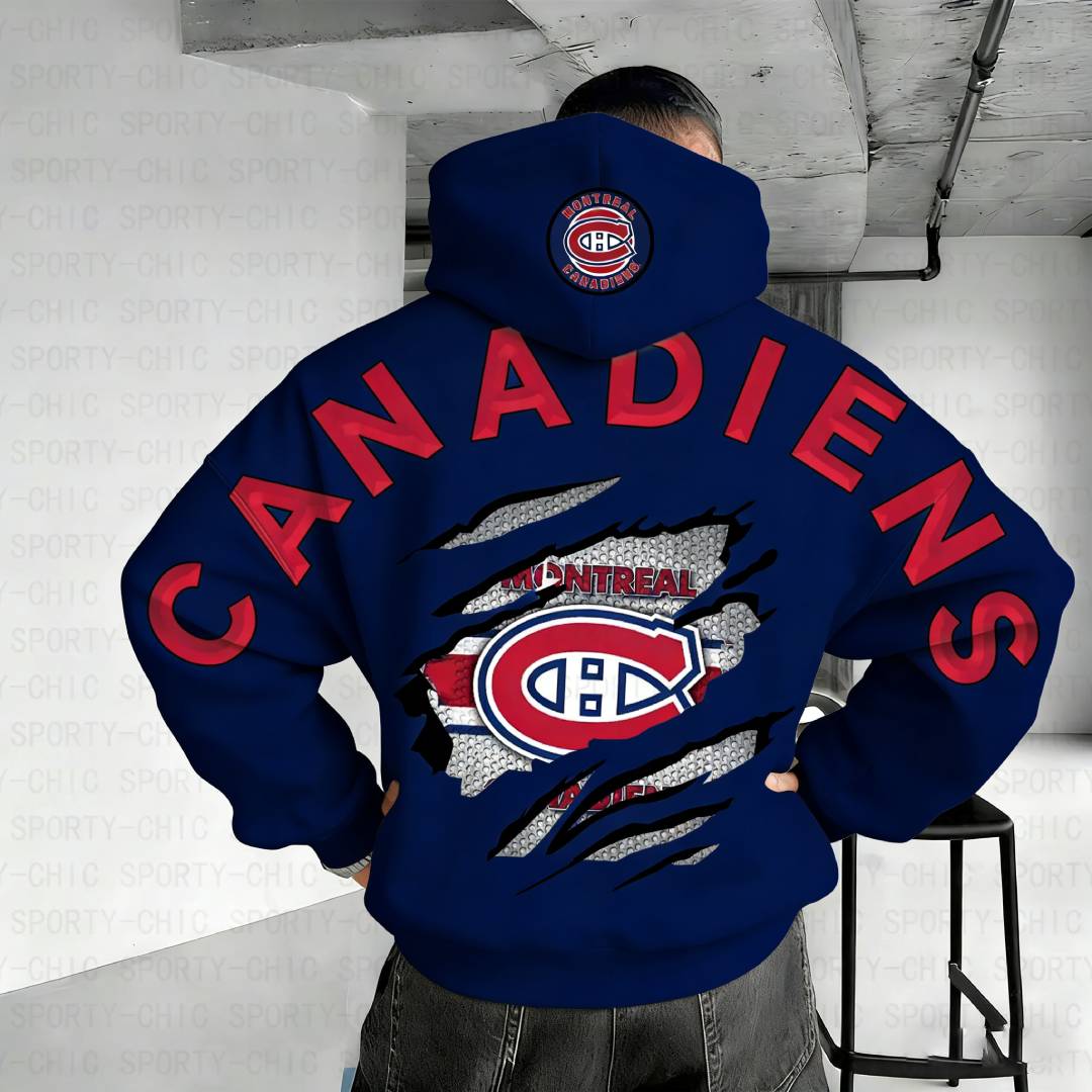 Unisex "Montreal canadiens" Graphic Streetwear Vintage Plush Hoodie
