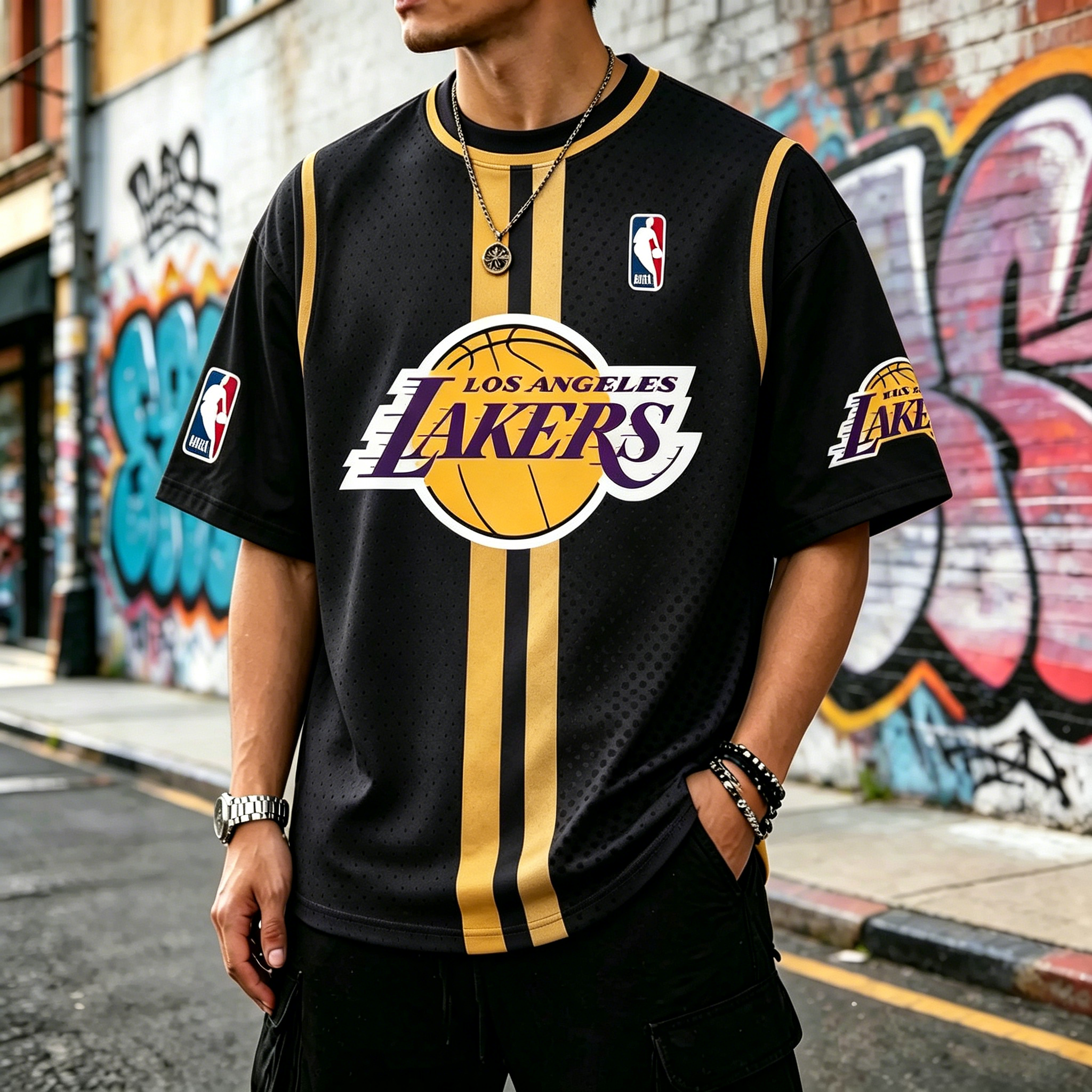 Lakers basketball-themed T-shirts