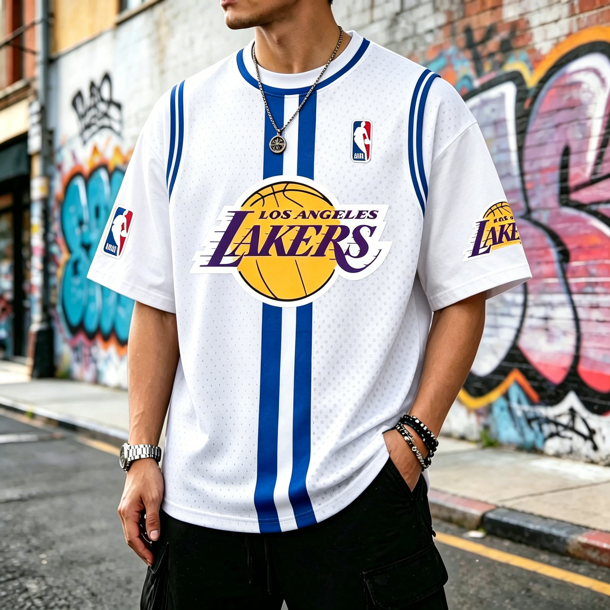 Lakers basketball-themed T-shirts