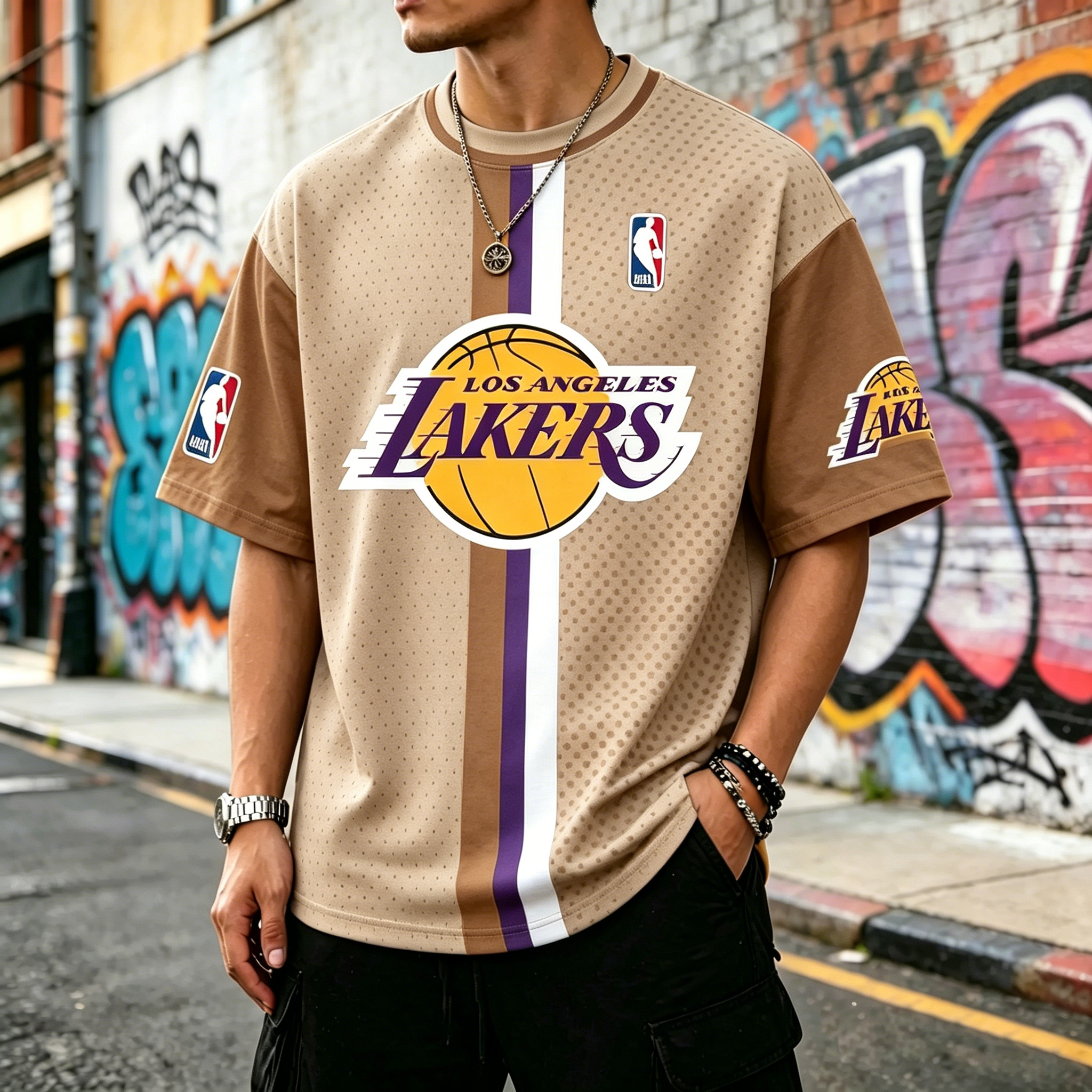 Lakers basketball-themed T-shirts