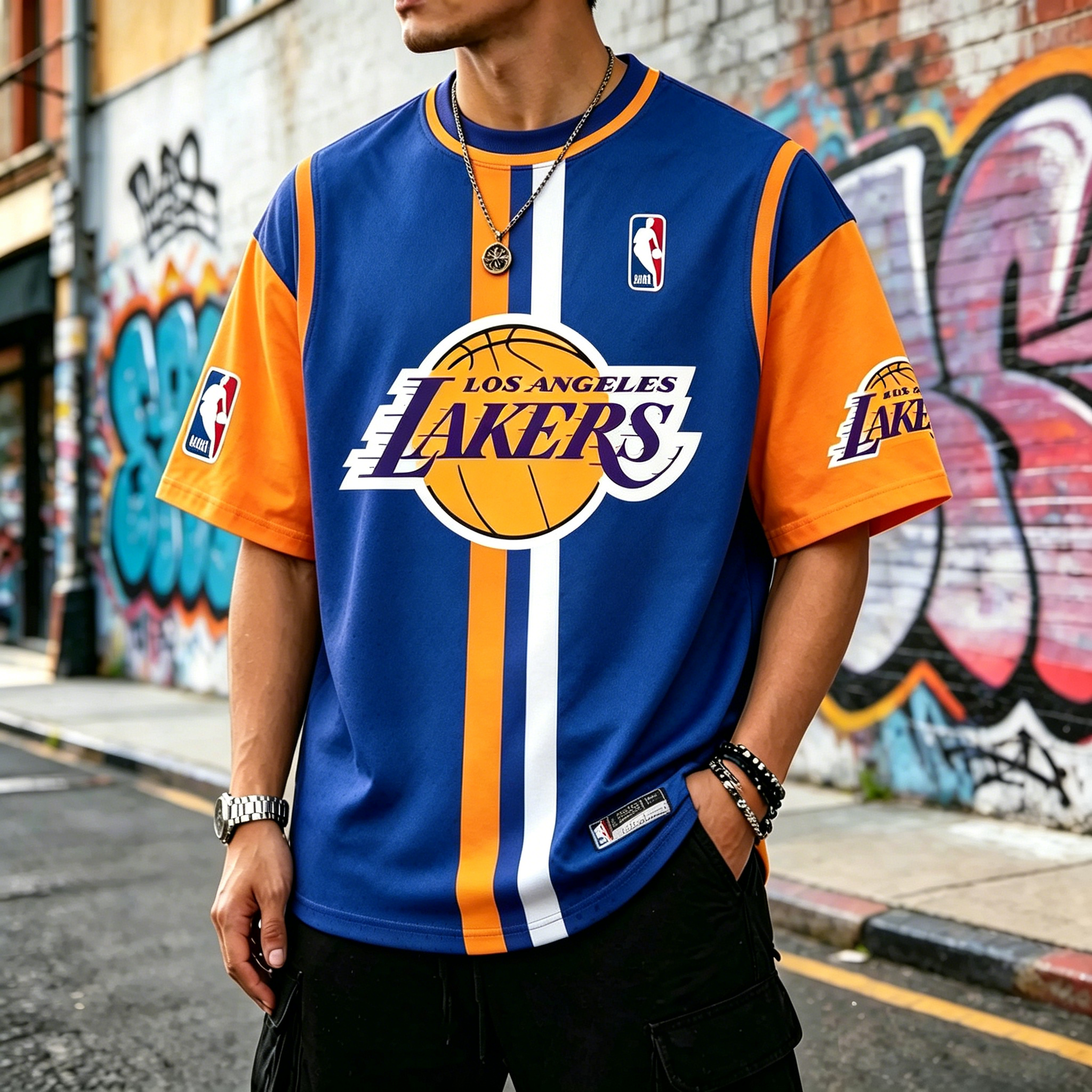 Lakers basketball-themed T-shirts