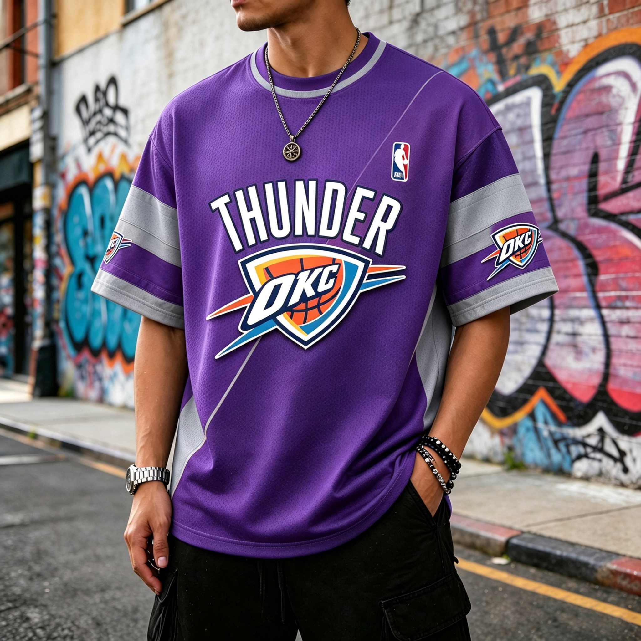 Basketball-Themed Lightning Tee