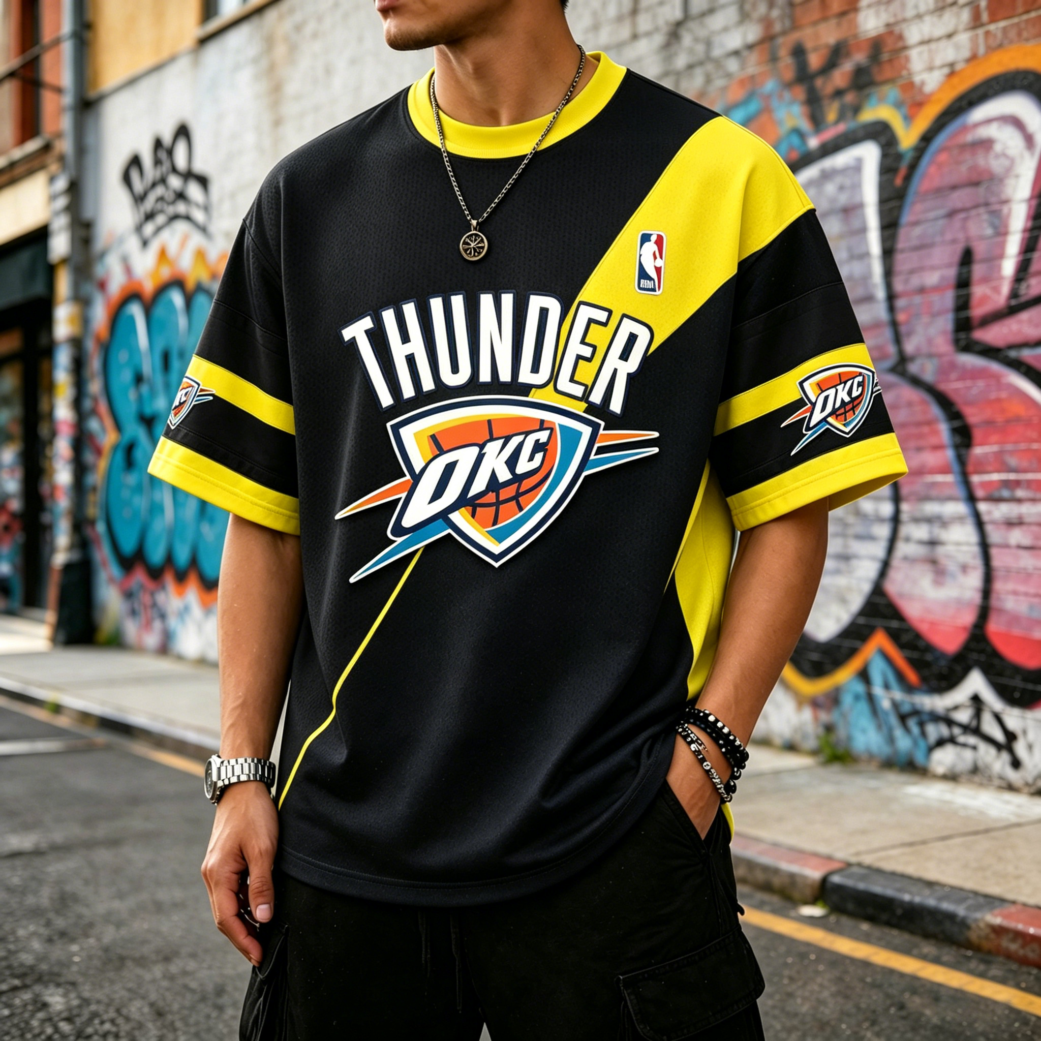 Basketball-Themed Lightning Tee