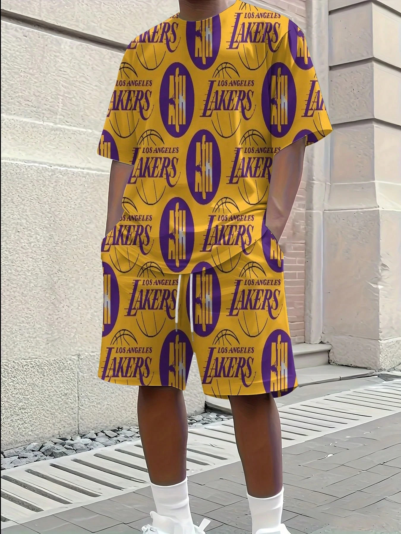 Los Angeles Lakers-T-Shirt And Shorts Set