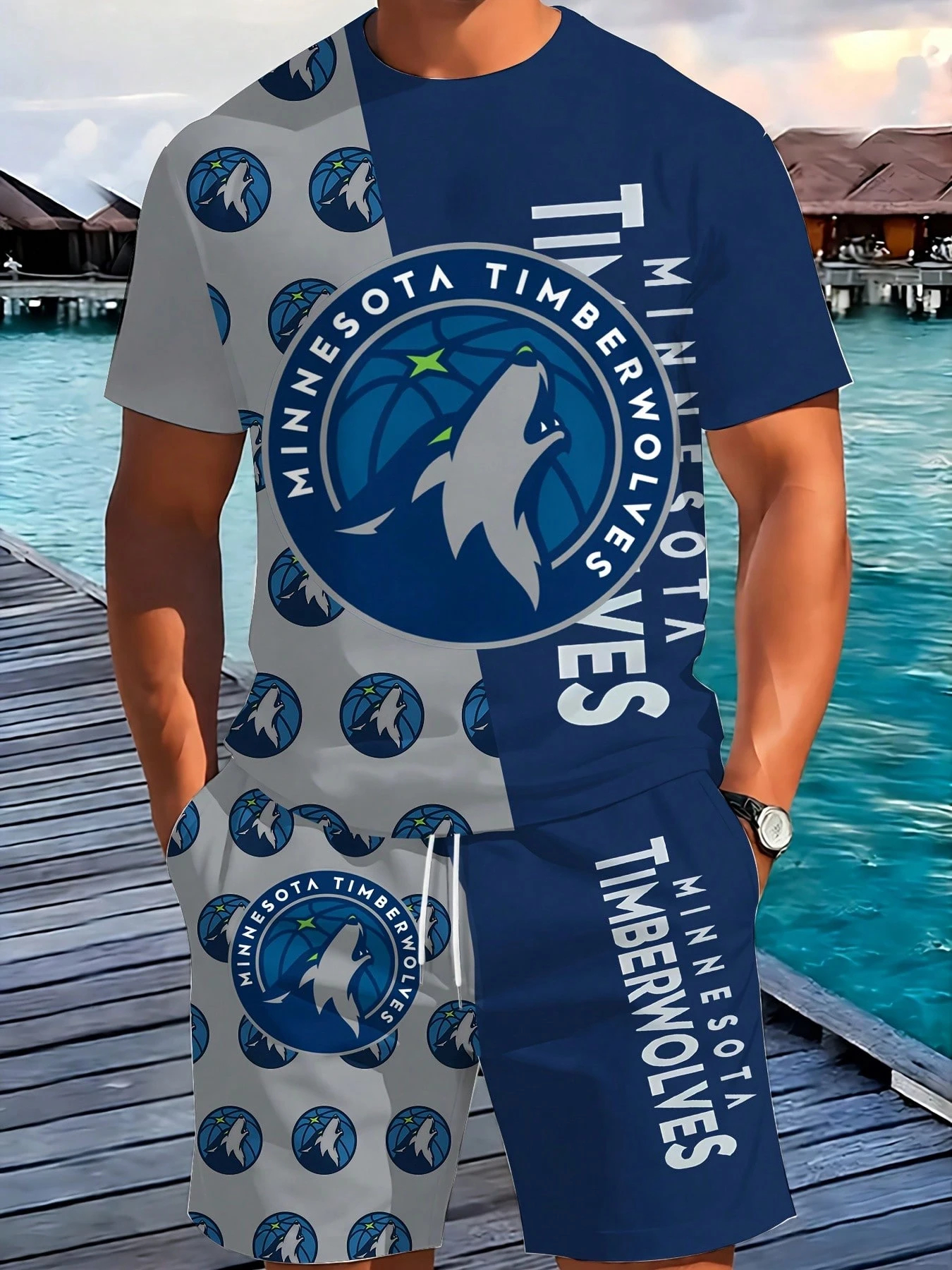 Minnesota Timberwolves-T-Shirt And Shorts Set