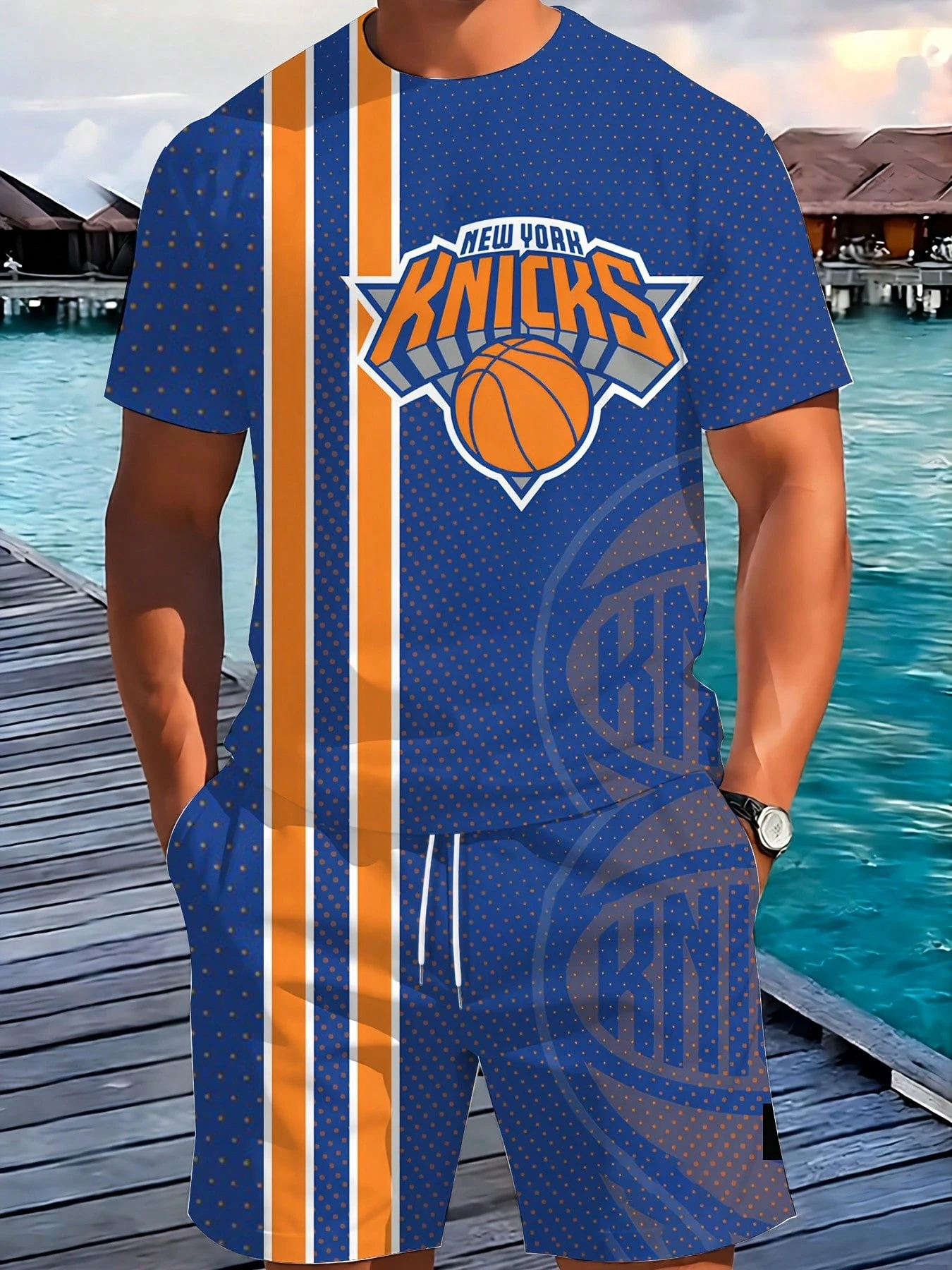 New York Knicks-T-Shirt And Shorts Set