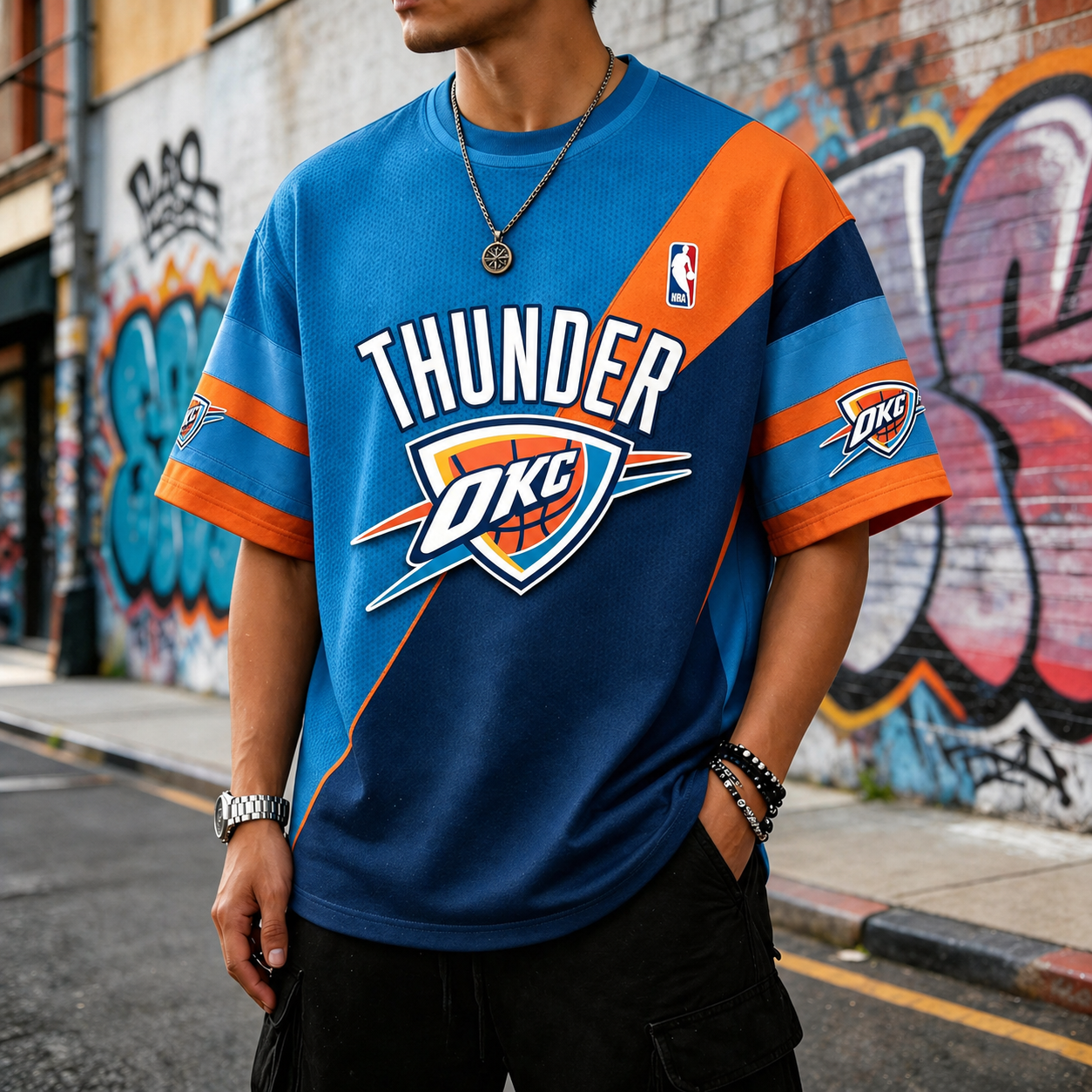 Basketball-Themed Lightning Tee