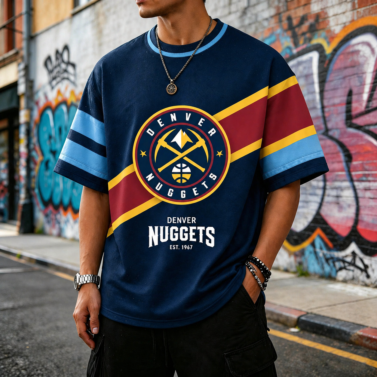 Denver Nuggets basketball-themed Tee