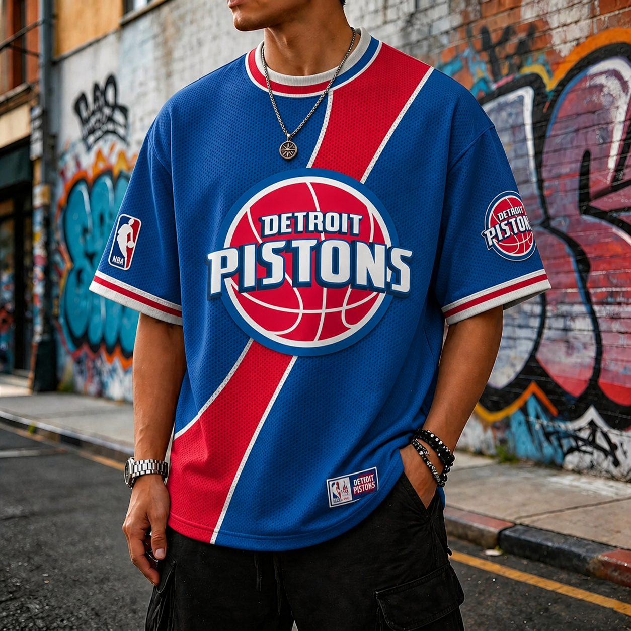 Detroit Pistons Themed Tee