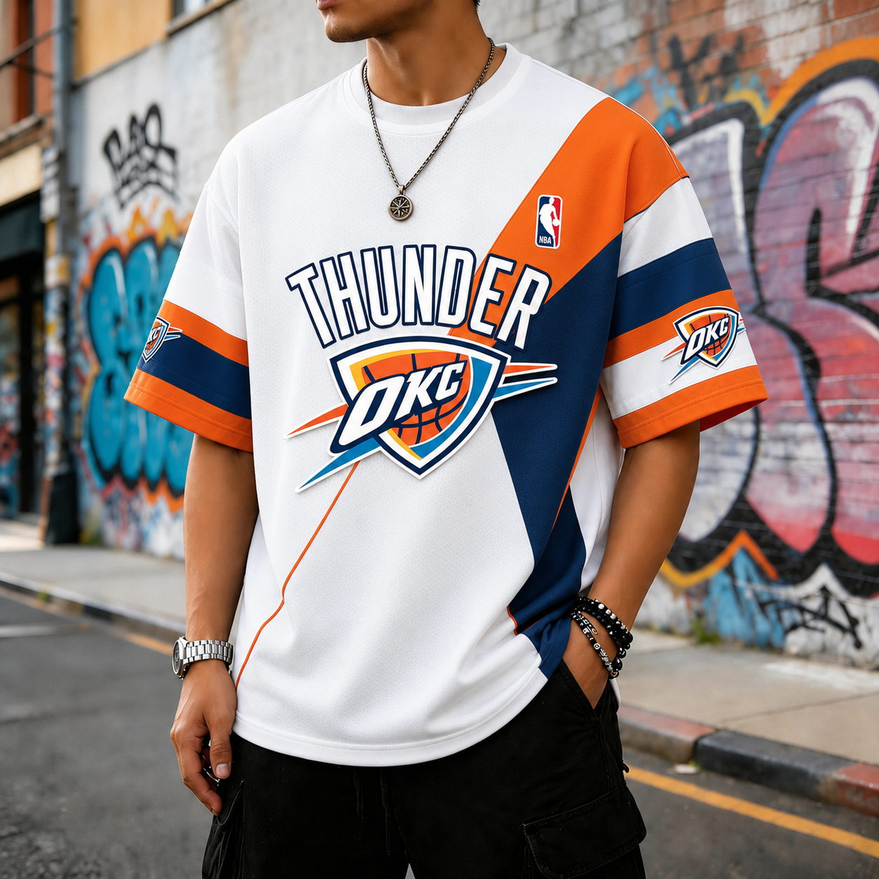 Basketball-Themed Lightning Tee