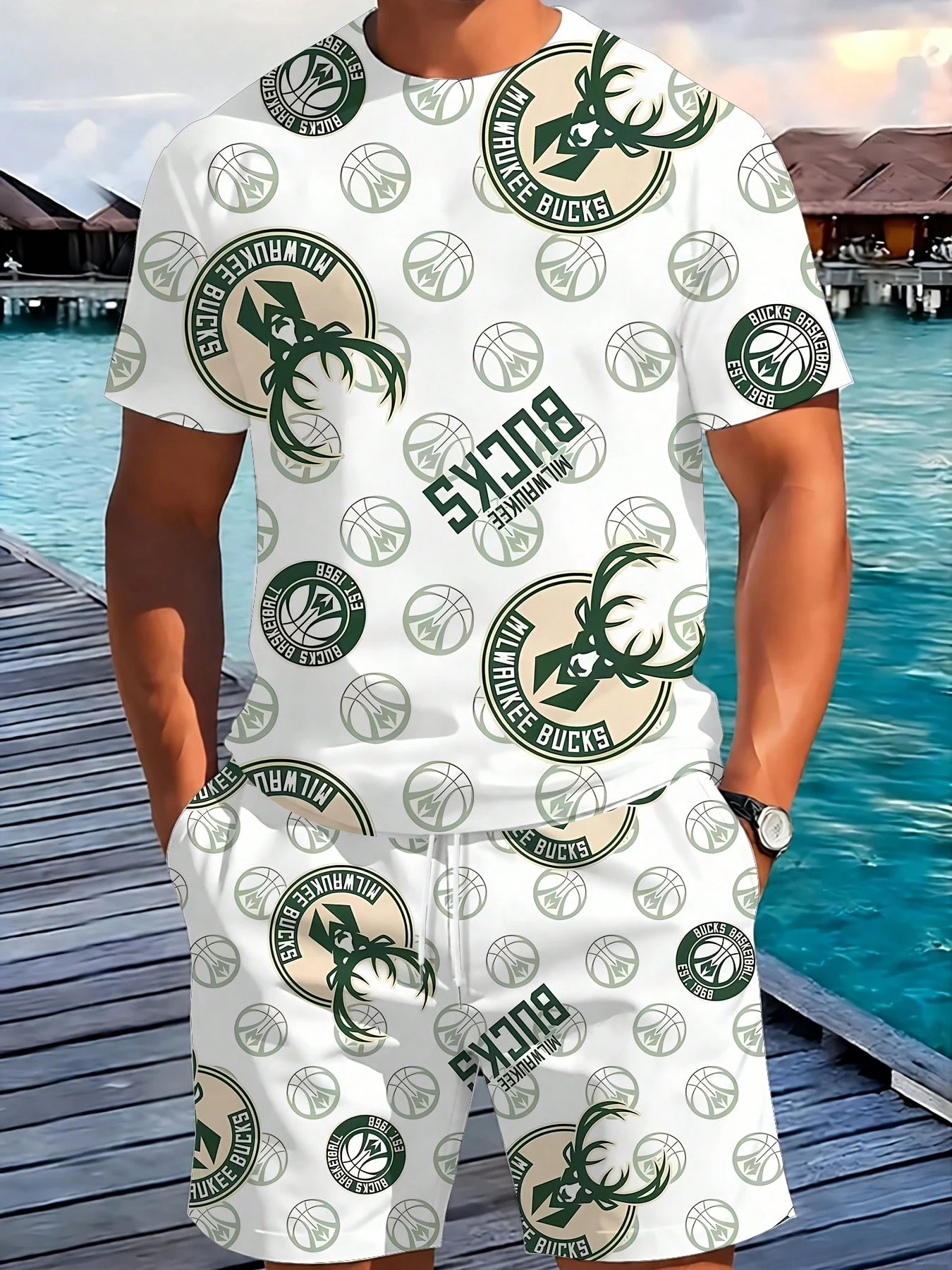 Milwaukee Bucks-T-Shirt And Shorts Set