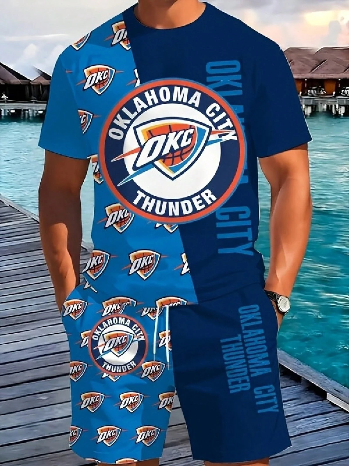 Oklahoma City Thunder-T-Shirt And Shorts Set