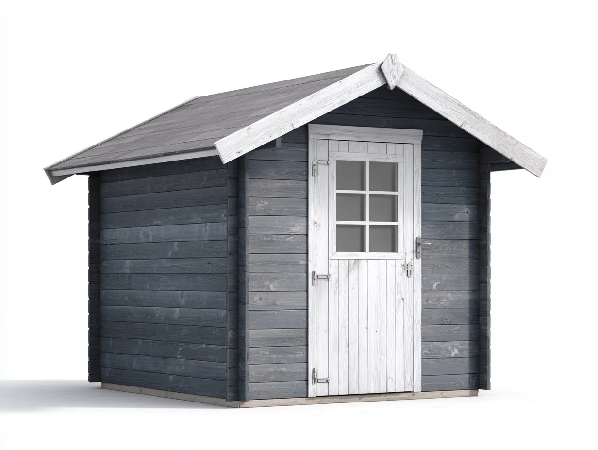 Abri de jardin en bois 200x150x210 cm - bleu gris-blanc - style classique pour extérieur-Havengohome