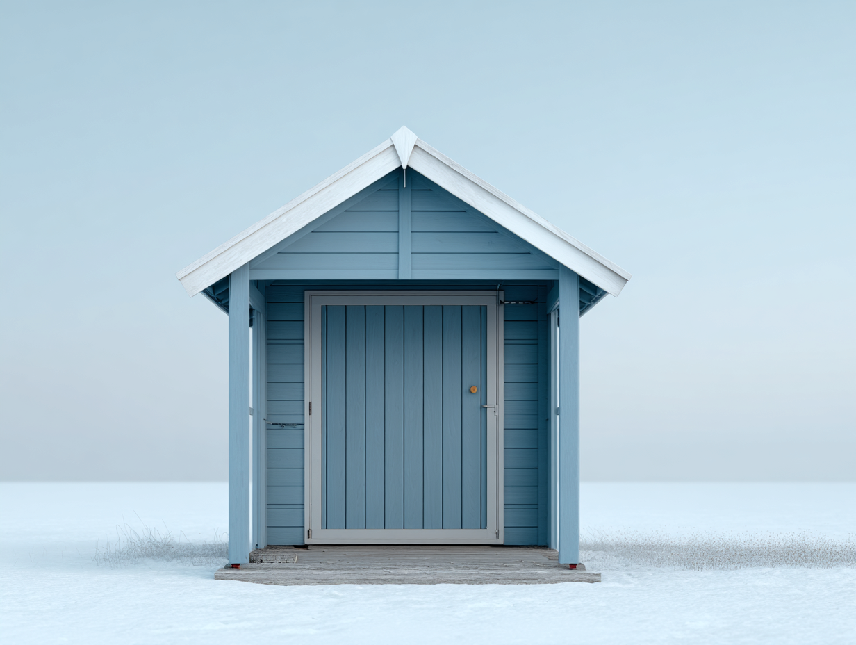 Abri de jardin bois peint 120x120x200 cm - bleu clair - rangement extérieur compact-Havengohome