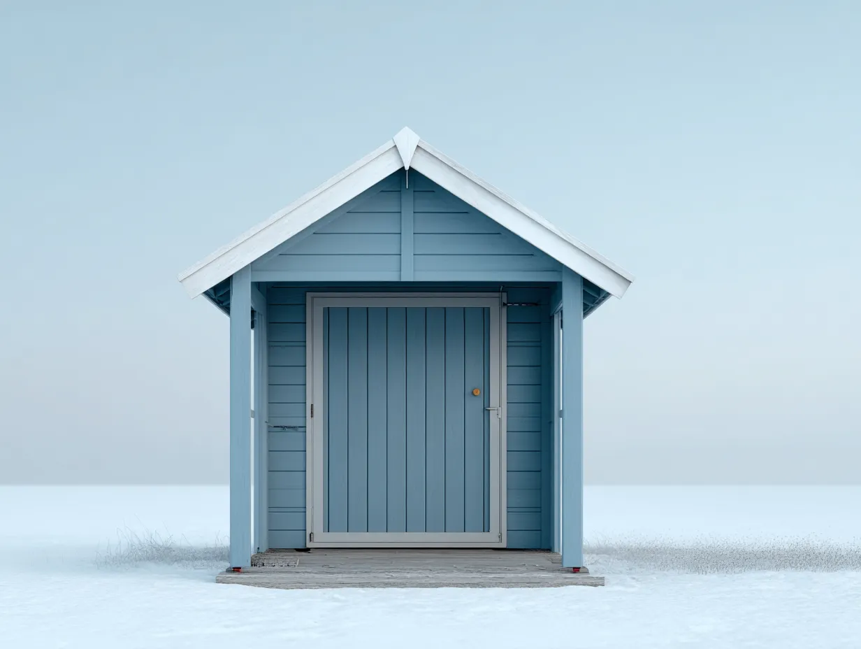 Abri de jardin bois peint 120x120x200 cm - bleu clair - rangement extérieur compact-Havengohome