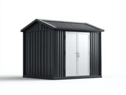 Abri de jardin en métal avec double porte 200x150x190 cm - Noir et gris - Design contemporain-Havengohome