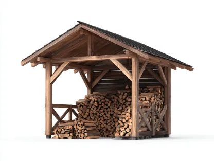 Abri à bûches bois massif 180x90x170 cm - bois naturel - structure extérieure robuste-Havengohome