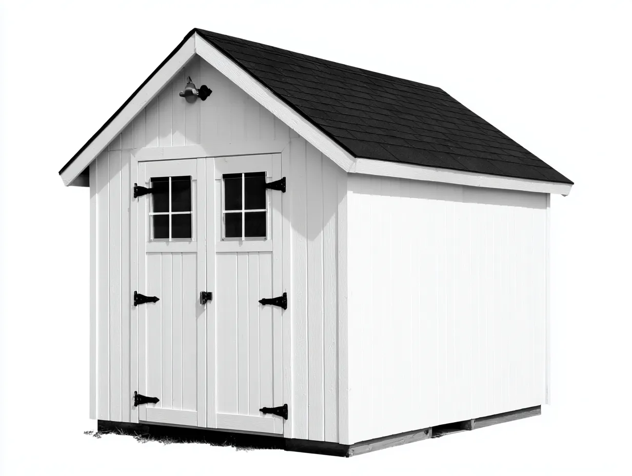 Abri de jardin en bois 200x150x210 cm - blanc - style classique extérieur-Havengohome