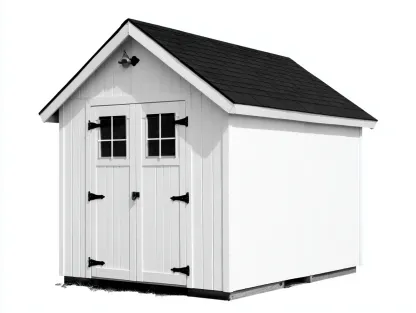 Abri de jardin en bois 200x150x210 cm - blanc - style classique extérieur-Havengohome