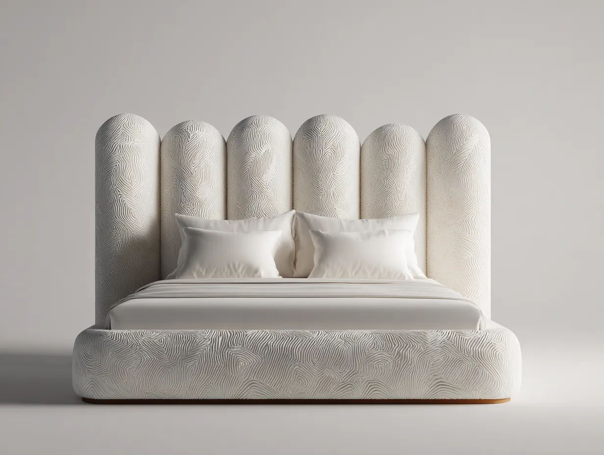 Doppelbett-Stoff-220x188x112 cm-Cremeweiß-Modern-Sofamypad