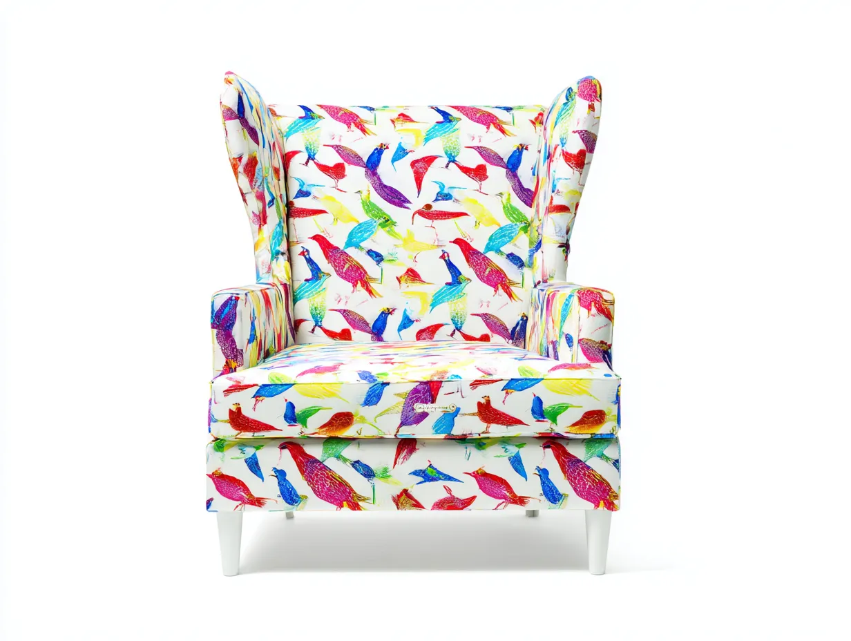 Stoffsessel - Stoff-Holz - 86x83x99 cm - Mehrfarbig - Vintage Design-Sofamypad