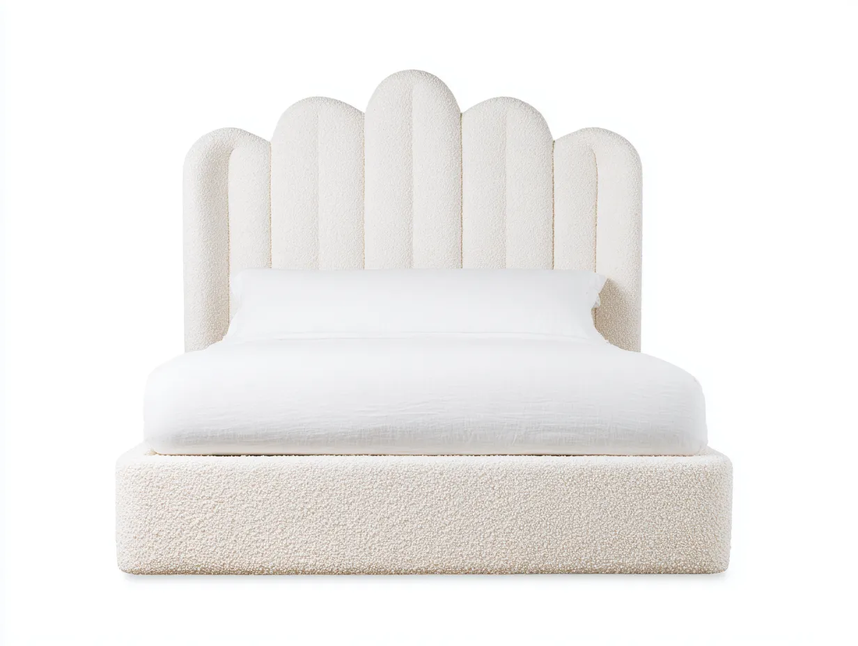 Doppelbett-Stoff-220x188x124 cm-Cremeweiß-Modern-Sofamypad