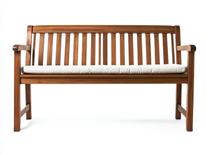 Banc de jardin en bois 150x55x90 cm - bois marron - style classique pour extérieur-Roomuphut
