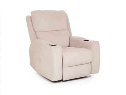Fauteuil relax en tissu 95x90x105 cm - beige - confort moderne pour salon-Roomuphut