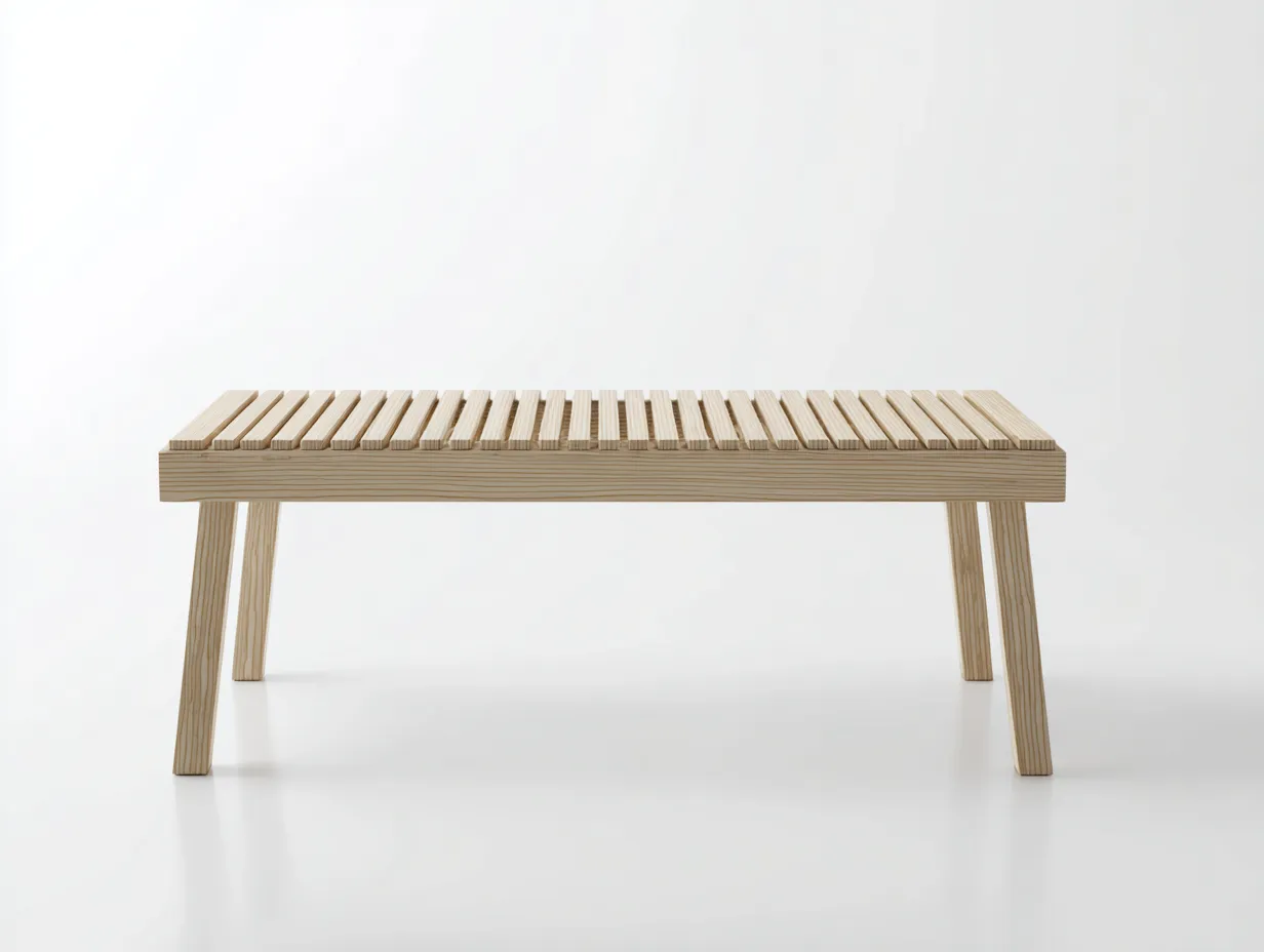 Banc de jardin en bois 120x40x45 cm - bois naturel - design moderne pour extérieur-Roomuphut