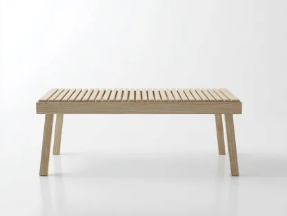 Banc de jardin en bois 120x40x45 cm - bois naturel - design moderne pour extérieur-Roomuphut