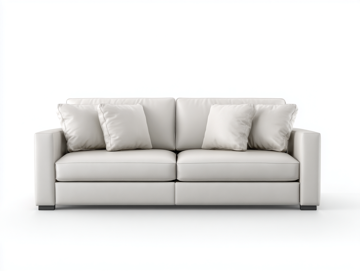 Canapé 2 places en tissu 180x90x80 cm - beige clair - design contemporain pour salon-Roomuphut