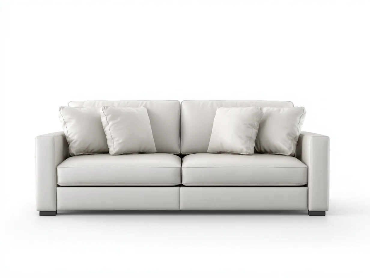 Canapé 2 places en tissu 180x90x80 cm - beige clair - design contemporain pour salon-Roomuphut