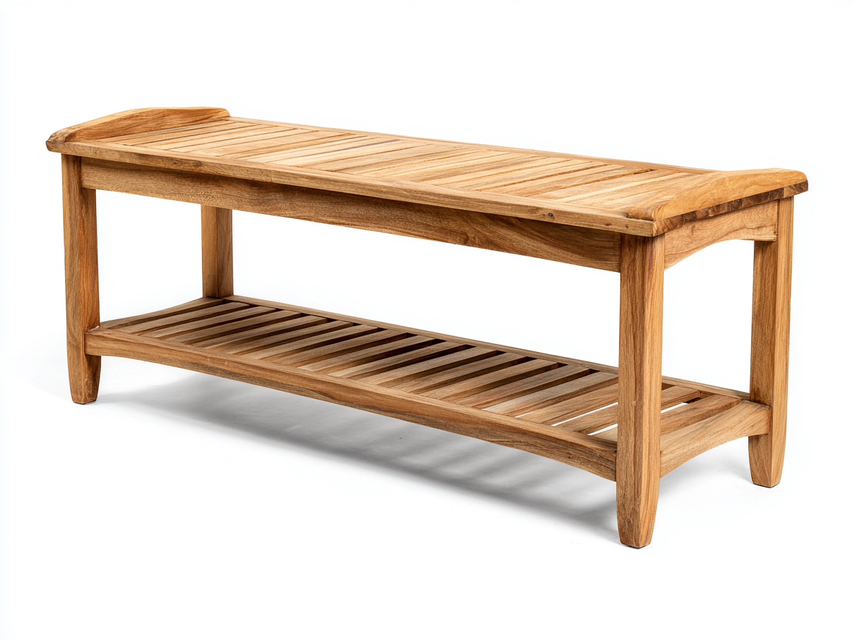 Banc de jardin en bois 140x45x45 cm - bois naturel - style classique pour extérieur-Roomuphut