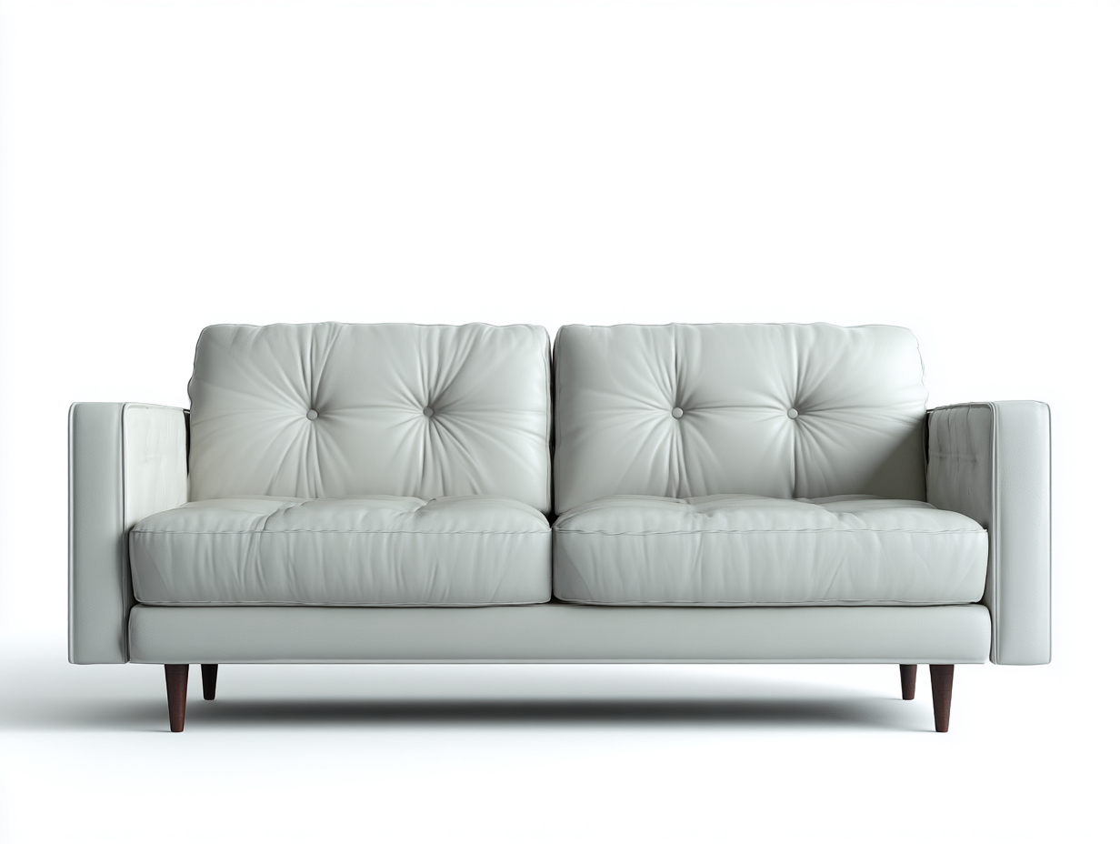 Canapé 2 places en tissu rembourré 160x90x85 cm - Gris clair - Design contemporain-Roomuphut