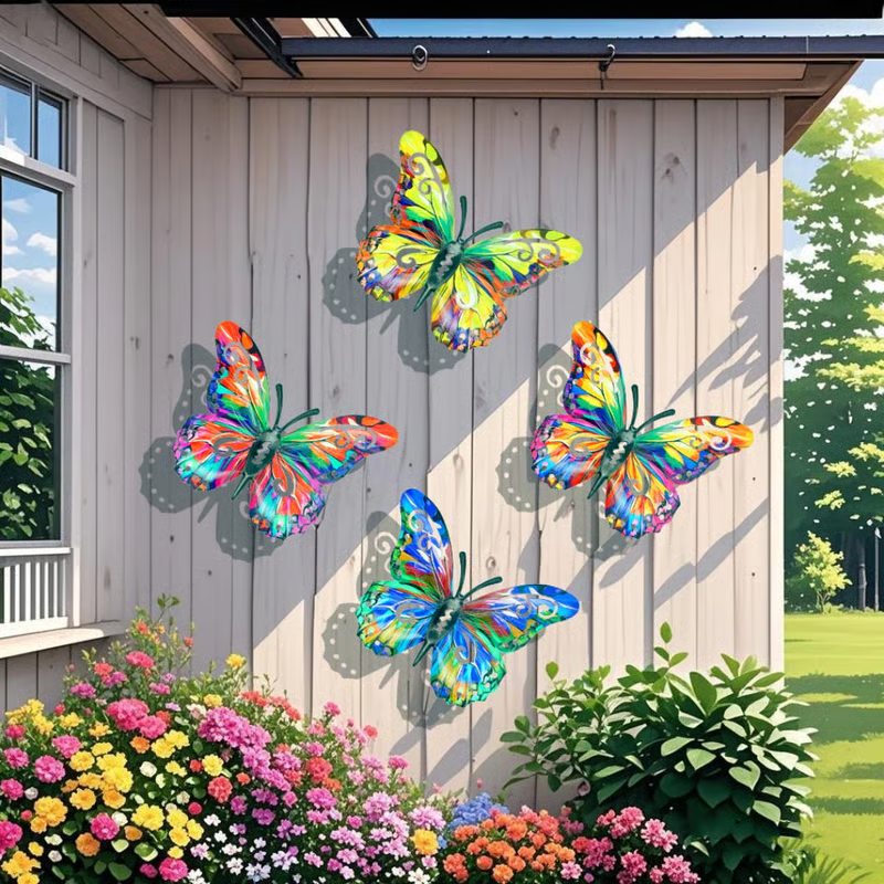 💖🎁2026 Gifts 49% OFF🦋A complete set! 4Pcs Butterfly Metal Wall Decor🤩