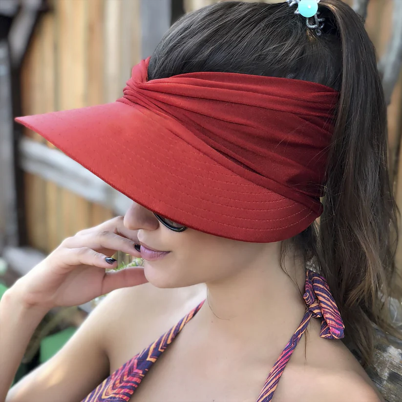 Womens Sun Visor Hat Wide Brim Summer Sun Hats UPF 50+ UV Protection Beach Hats Foldable Golf Visor for Women