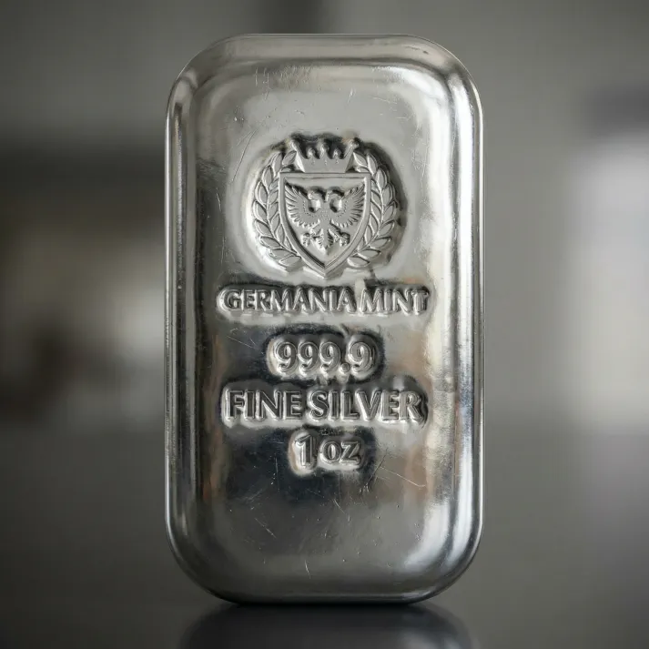 Last Day 60% OFF🔥 Germania Mint 1 oz Cast .9999 Fine Silver Bar - New In Stock