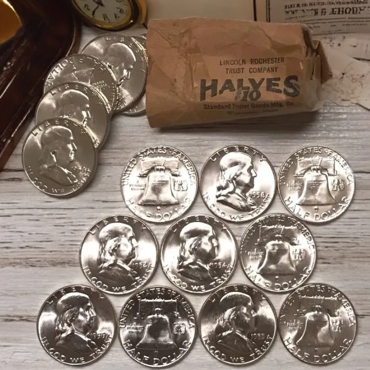 1948-1963(16Pcs) Franklin Half Dollars CHOICE-GEM