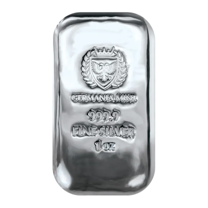 Last Day 60% OFF🔥 Germania Mint 1 oz Cast .9999 Fine Silver Bar - New In Stock